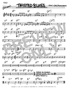 page one of Twisted Blues (Real Book – Melody & Chords – Bb Instruments)