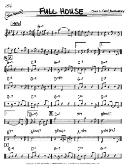 page one of Full House (Real Book – Melody & Chords – Bb Instruments)