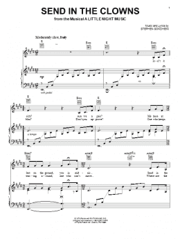 page one of Send In The Clowns (Piano, Vocal & Guitar Chords (Right-Hand Melody))