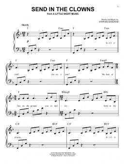 page one of Send In The Clowns (Easy Piano)