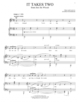 page one of It Takes Two (from Into The Woods) (Vocal Duet)