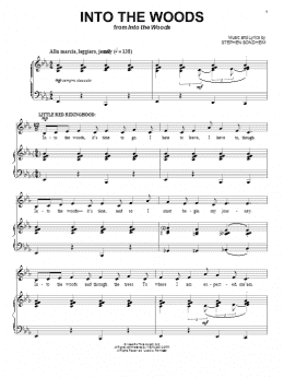 page one of Into The Woods (Piano & Vocal)