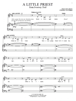 page one of A Little Priest (from Sweeney Todd) (Piano & Vocal)