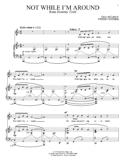page one of Not While I'm Around (Piano & Vocal)