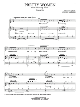 page one of Pretty Women (Piano & Vocal)