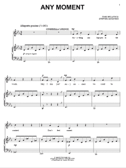 page one of Any Moment - Part I (from Into The Woods) (Piano & Vocal)