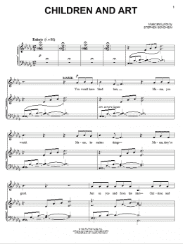 page one of Children And Art (Piano & Vocal)