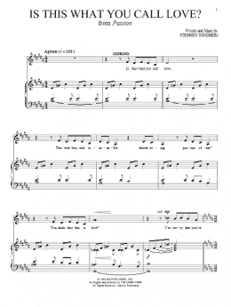 page one of Is This What You Call Love? (Piano & Vocal)