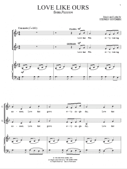page one of Love Like Ours (Piano & Vocal)