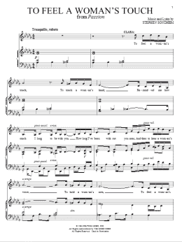 page one of To Feel A Woman's Touch (Piano & Vocal)