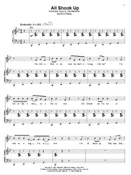 page one of All Shook Up (Piano & Vocal)