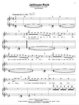 page one of Jailhouse Rock (Piano & Vocal)