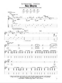 page one of No More (Guitar Tab)