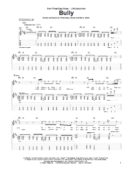 page one of Bully (Guitar Tab)