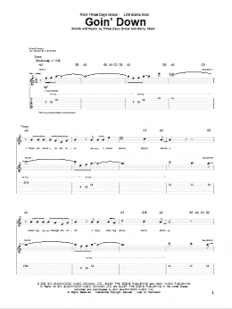 page one of Goin' Down (Guitar Tab)