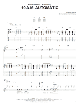page one of 10 A.M. Automatic (Guitar Tab)