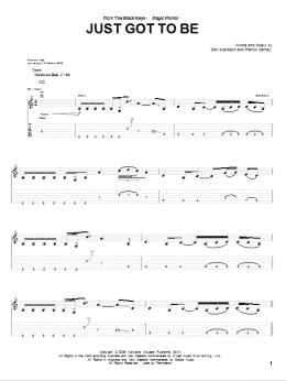page one of Just Got To Be (Guitar Tab)