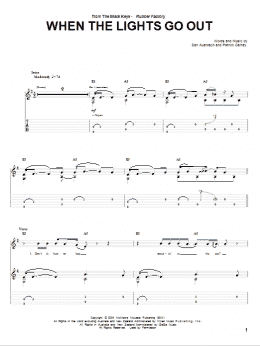 page one of When The Lights Go Out (Guitar Tab)