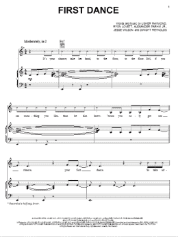 page one of First Dance (Piano, Vocal & Guitar Chords (Right-Hand Melody))