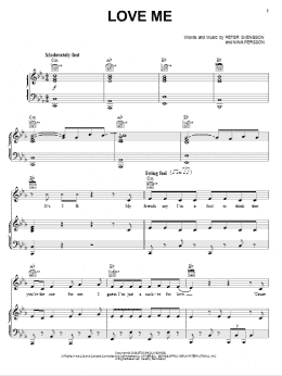 page one of Love Me (Piano, Vocal & Guitar Chords (Right-Hand Melody))