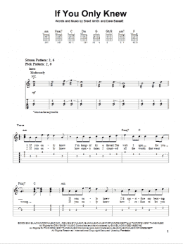 page one of If You Only Knew (Easy Guitar Tab)