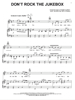 page one of Don't Rock The Jukebox (Piano, Vocal & Guitar Chords (Right-Hand Melody))