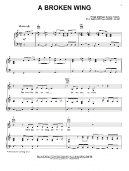 page one of A Broken Wing (Piano, Vocal & Guitar Chords (Right-Hand Melody))