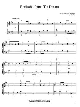 page one of Prelude To Te Deum (Easy Piano)