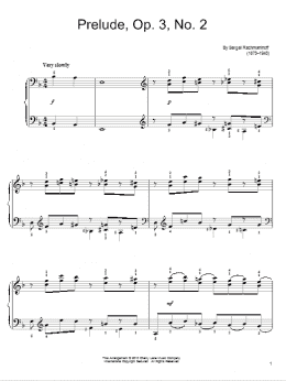 page one of Prelude In C# Minor, Op. 3, No. 2 (Easy Piano)