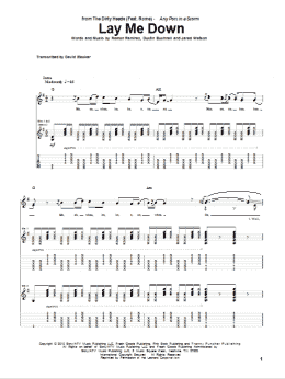 page one of Lay Me Down (Guitar Tab)