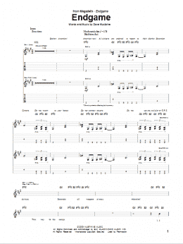 page one of Endgame (Guitar Tab)