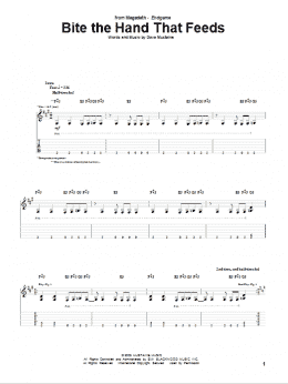page one of Bite The Hand That Feeds (Guitar Tab)