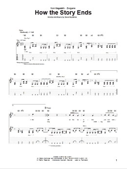 page one of How The Story Ends (Guitar Tab)