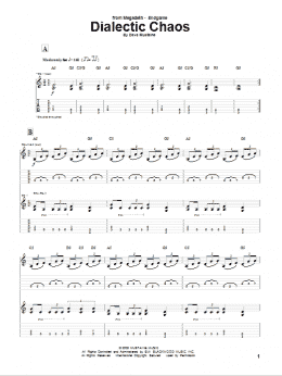 page one of Dialectic Chaos (Guitar Tab)