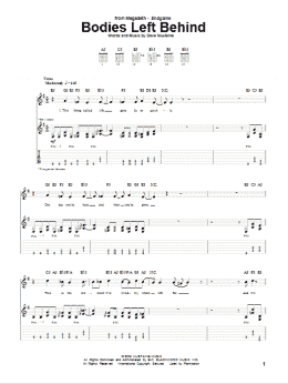 page one of Bodies Left Behind (Guitar Tab)