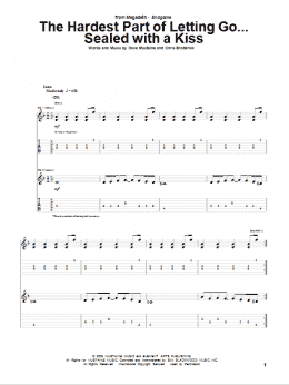 page one of The Hardest Part Of Letting Go...Sealed With A Kiss (Guitar Tab)