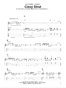 page one of Cissy Strut (Guitar Tab)