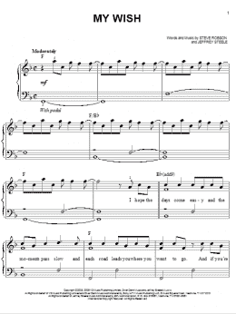page one of My Wish (Easy Piano)