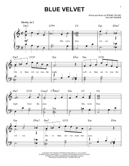 page one of Blue Velvet (Easy Piano)