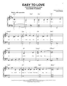 page one of Easy To Love (You'd Be So Easy To Love) (Easy Piano)