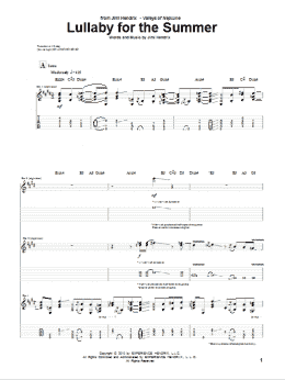 page one of Lullaby For The Summer (Guitar Tab)