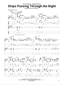 page one of Ships Passing Through The Night (Guitar Tab)
