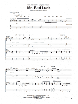 page one of Mr. Bad Luck (Guitar Tab)