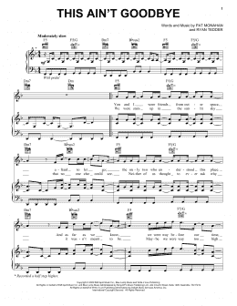 page one of This Ain't Goodbye (Piano, Vocal & Guitar Chords (Right-Hand Melody))