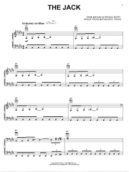 page one of The Jack (Piano, Vocal & Guitar Chords (Right-Hand Melody))