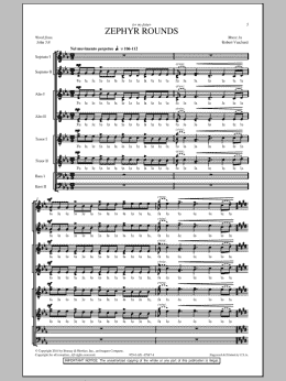 page one of Zephyr Rounds (SATB Choir)