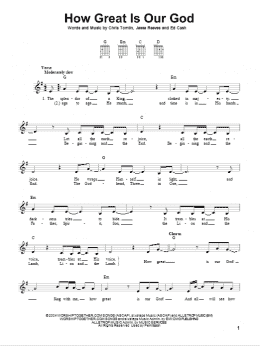 page one of How Great Is Our God (Easy Guitar)