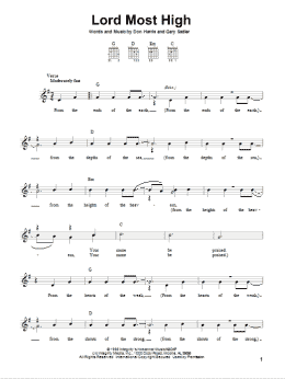 page one of Lord Most High (Easy Guitar)