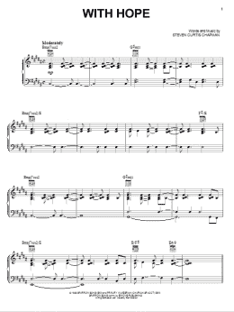 page one of With Hope (Piano, Vocal & Guitar Chords (Right-Hand Melody))