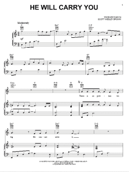 page one of He Will Carry You (Piano, Vocal & Guitar Chords (Right-Hand Melody))